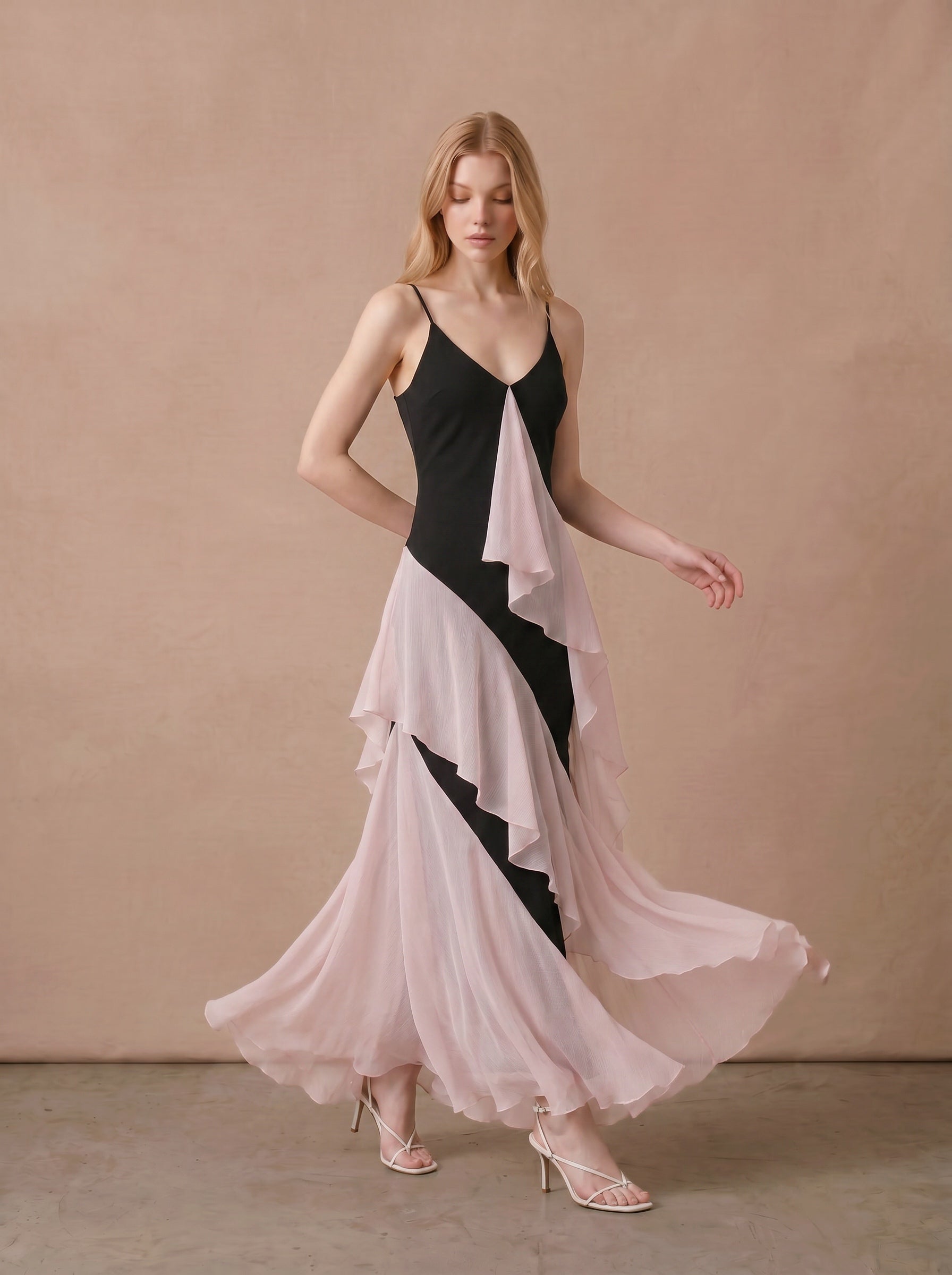 Aster Dress - Black pink